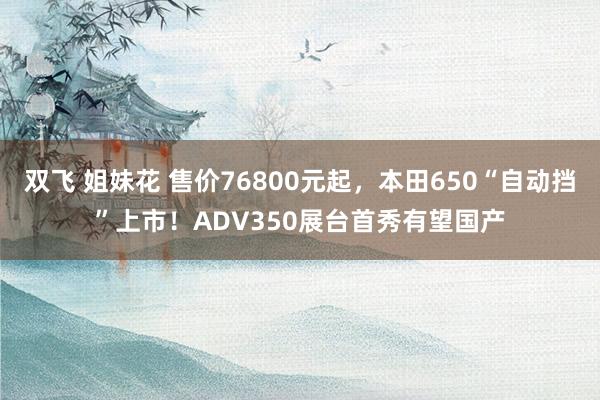 双飞 姐妹花 售价76800元起，本田650“自动挡”上市！ADV350展台首秀有望国产