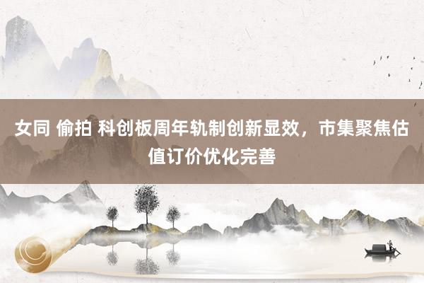 女同 偷拍 科创板周年轨制创新显效，市集聚焦估值订价优化完善