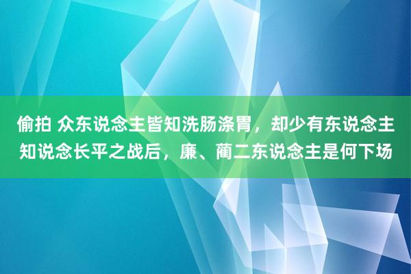 偷拍 众东说念主皆知洗肠涤胃，却少有东说念主知说念长平之战后，廉、蔺二东说念主是何下场