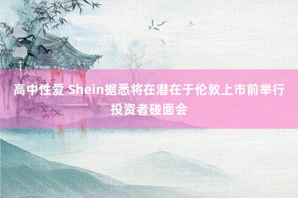 高中性爱 Shein据悉将在潜在于伦敦上市前举行投资者碰面会