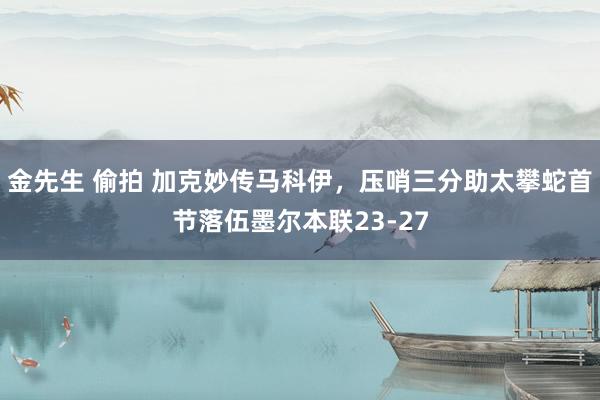 金先生 偷拍 加克妙传马科伊，压哨三分助太攀蛇首节落伍墨尔本联23-27