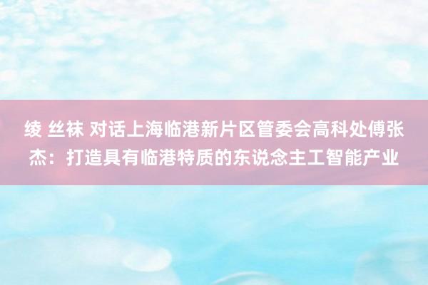 绫 丝袜 对话上海临港新片区管委会高科处傅张杰：打造具有临港特质的东说念主工智能产业