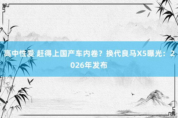 高中性爱 赶得上国产车内卷？换代良马X5曝光：2026年发布