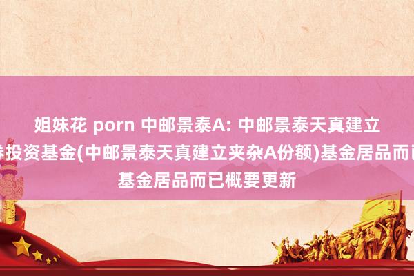 姐妹花 porn 中邮景泰A: 中邮景泰天真建立夹杂型证券投资基金(中邮景泰天真建立夹杂A份额)基金居品而已概要更新