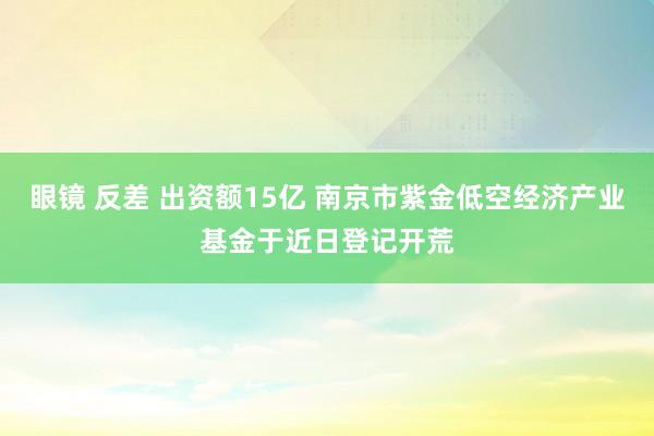 眼镜 反差 出资额15亿 南京市紫金低空经济产业基金于近日登记开荒