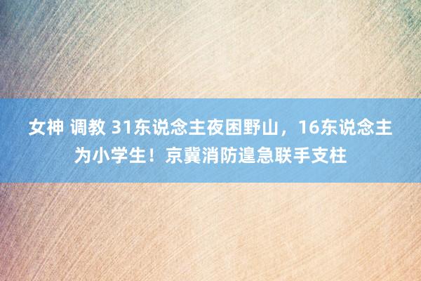 女神 调教 31东说念主夜困野山，16东说念主为小学生！京冀消防遑急联手支柱