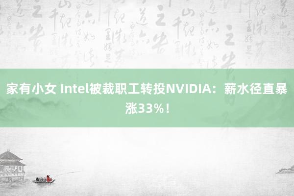 家有小女 Intel被裁职工转投NVIDIA：薪水径直暴涨33%！