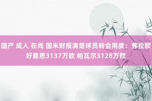 国产 成人 在线 国米财报清楚球员转会用度：弗拉欧好意思3137万欧 帕瓦尔3128万欧