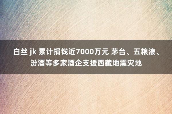 白丝 jk 累计捐钱近7000万元 茅台、五粮液、汾酒等多家酒企支援西藏地震灾地