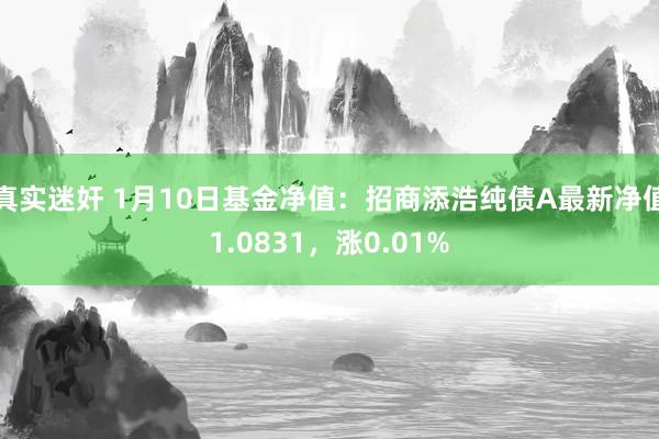 真实迷奸 1月10日基金净值：招商添浩纯债A最新净值1.0831，涨0.01%