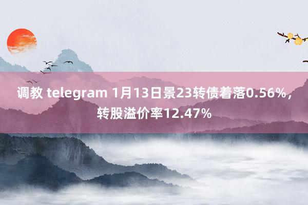 调教 telegram 1月13日景23转债着落0.56%，转股溢价率12.47%