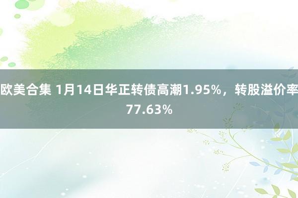 欧美合集 1月14日华正转债高潮1.95%，转股溢价率77.63%