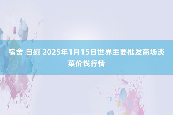 宿舍 自慰 2025年1月15日世界主要批发商场淡菜价钱行情