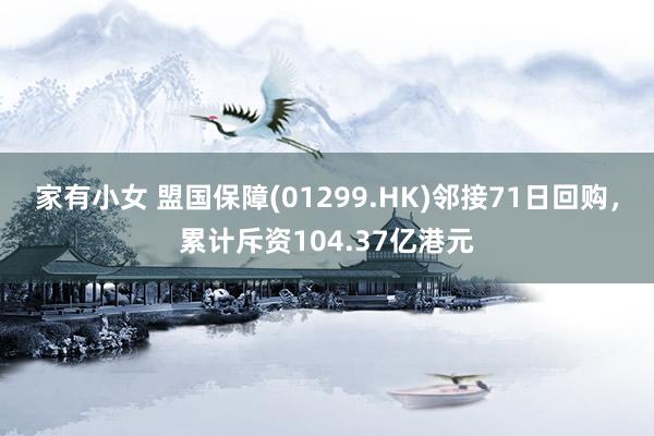 家有小女 盟国保障(01299.HK)邻接71日回购，累计斥资104.37亿港元